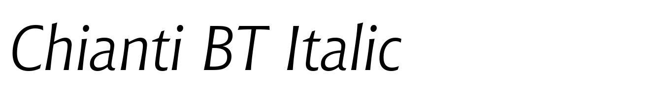 Chianti BT Italic